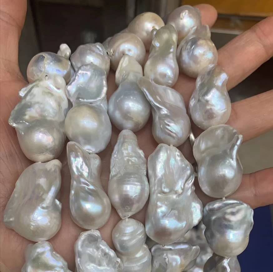 Baroque pearl strand loose pearls fireball pearl for making jewelry 2